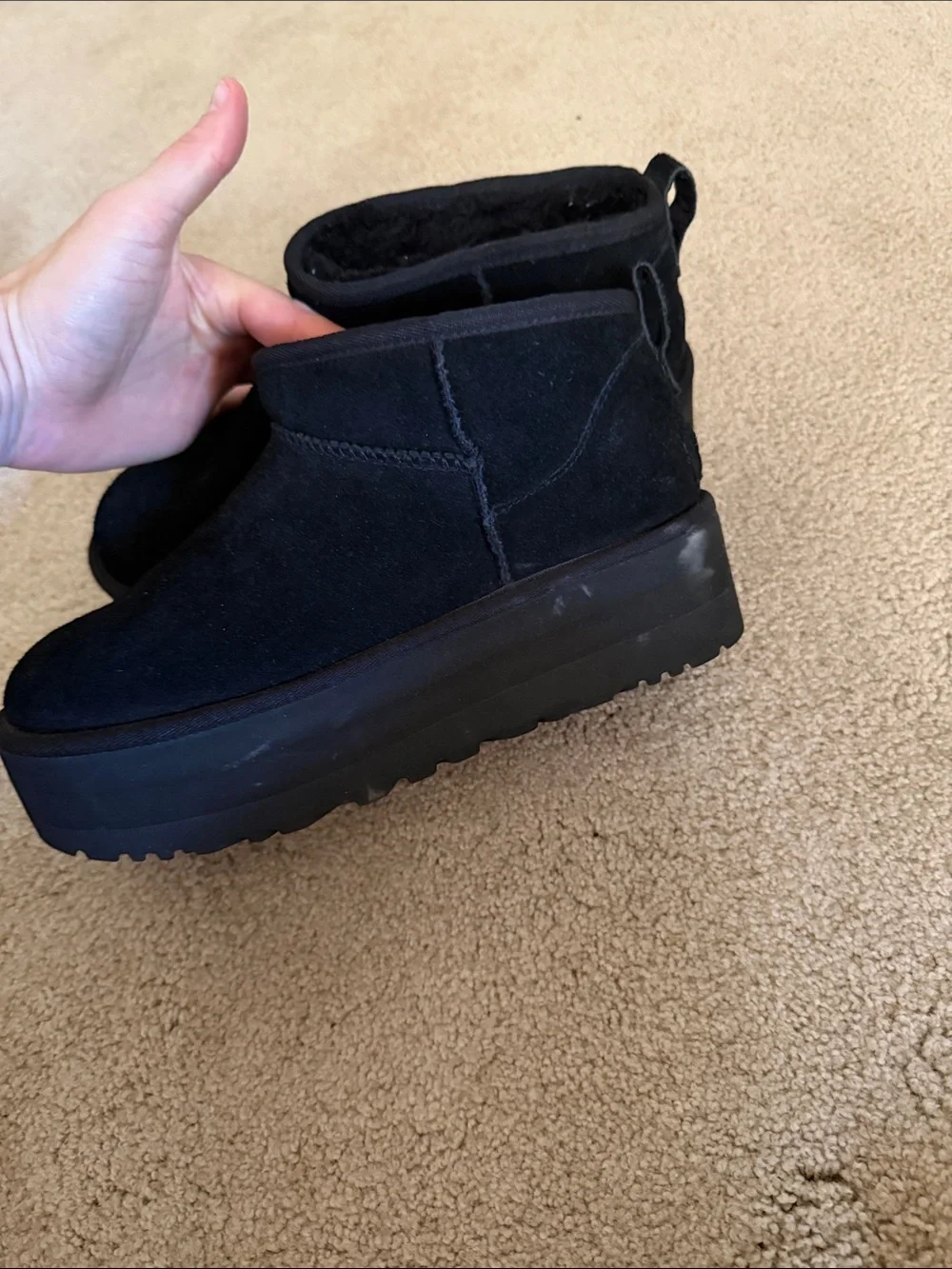 UGG Black Ultra Mini Platform Boots